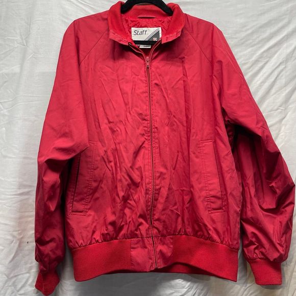 Wilson Staff vintage 80s 90s puffer coat bomber jacket windbreaker size large - Picture 1 of 6